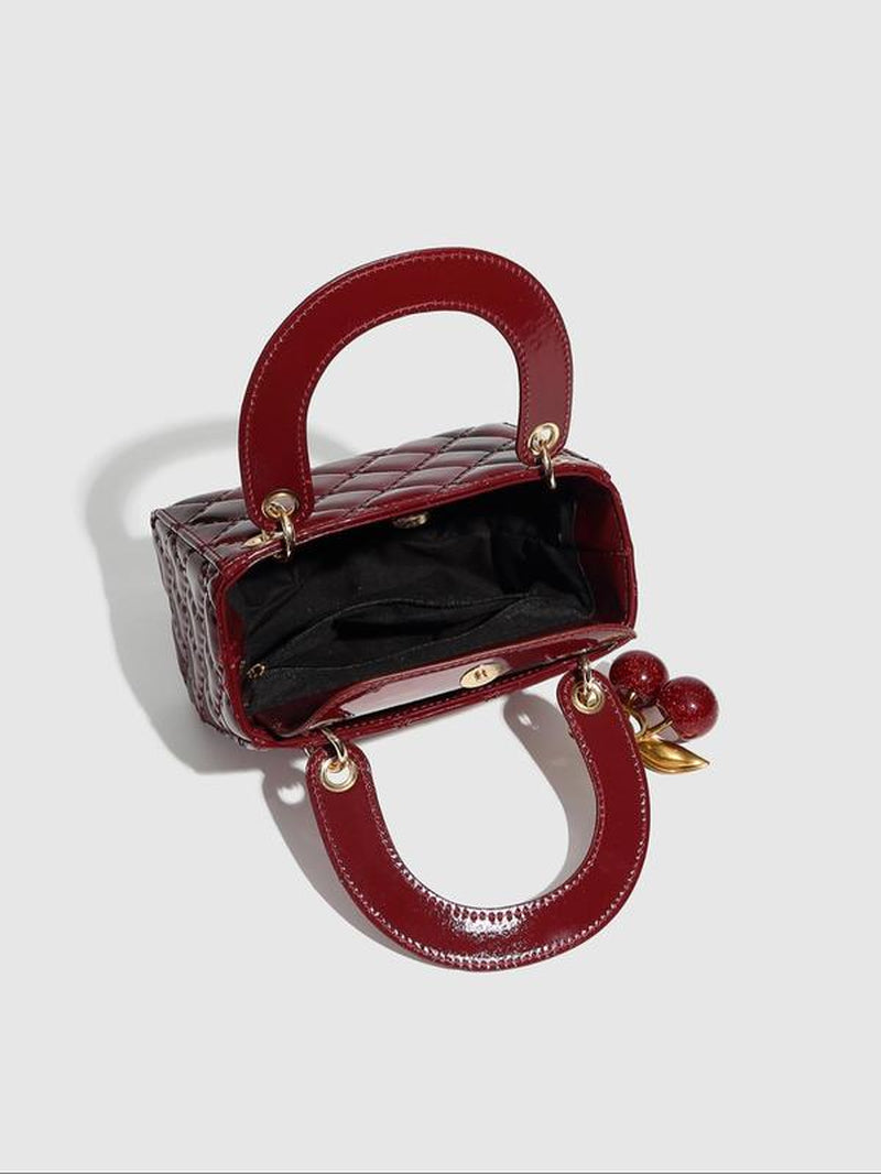 Women'S Fashionable Solid Color Quilted Handbag, Casual PU Leather Crossbody Bag for Daily Used, Trendy Versatile High-Quality Daily Commuting Bag