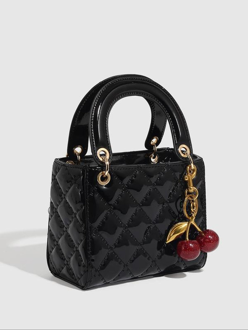 Women'S Fashionable Solid Color Quilted Handbag, Casual PU Leather Crossbody Bag for Daily Used, Trendy Versatile High-Quality Daily Commuting Bag