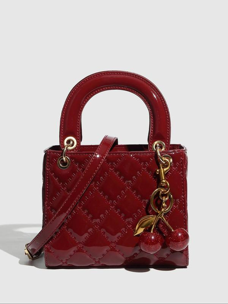 Women'S Fashionable Solid Color Quilted Handbag, Casual PU Leather Crossbody Bag for Daily Used, Trendy Versatile High-Quality Daily Commuting Bag