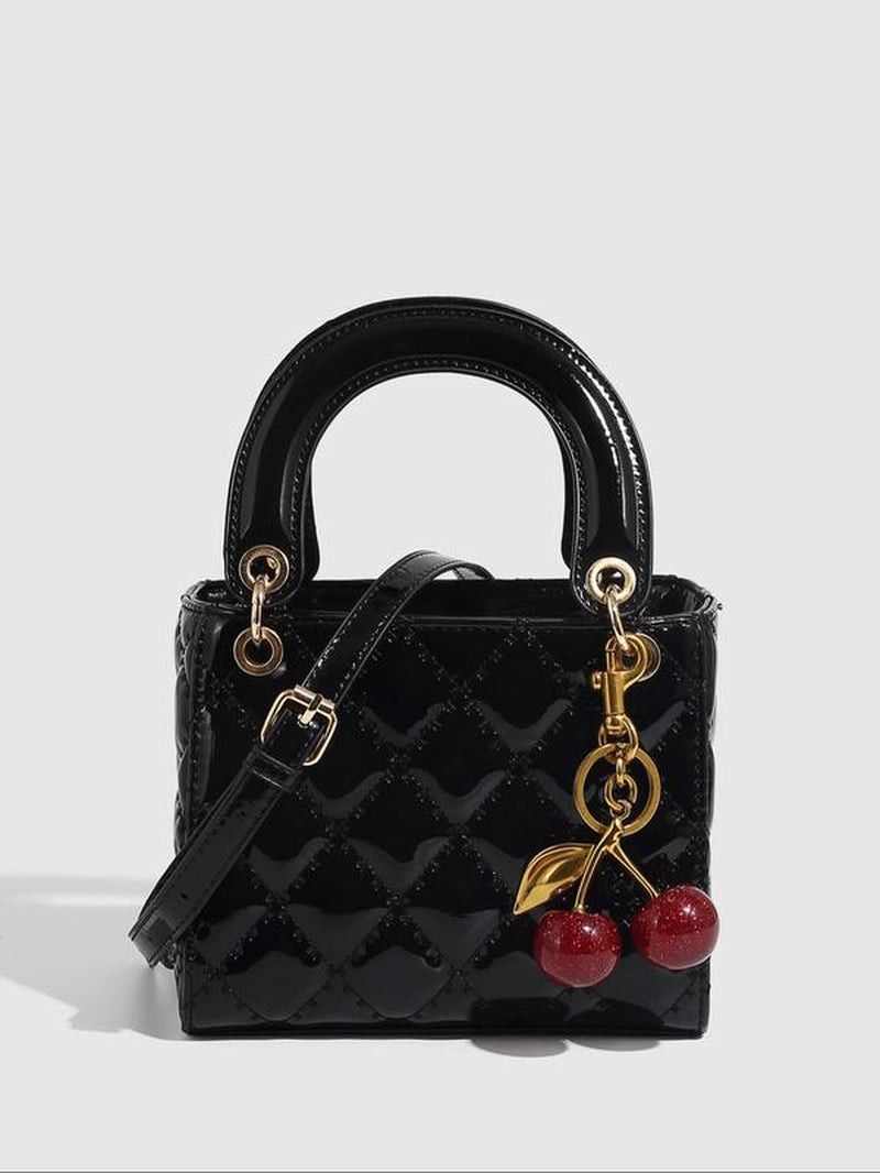 Women'S Fashionable Solid Color Quilted Handbag, Casual PU Leather Crossbody Bag for Daily Used, Trendy Versatile High-Quality Daily Commuting Bag